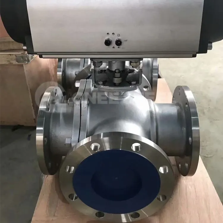 3-smerni pnevmatski krogelni ventil iz nerjavečega jekla